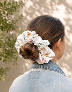 💜 Duża Scrunchie - kwiaty