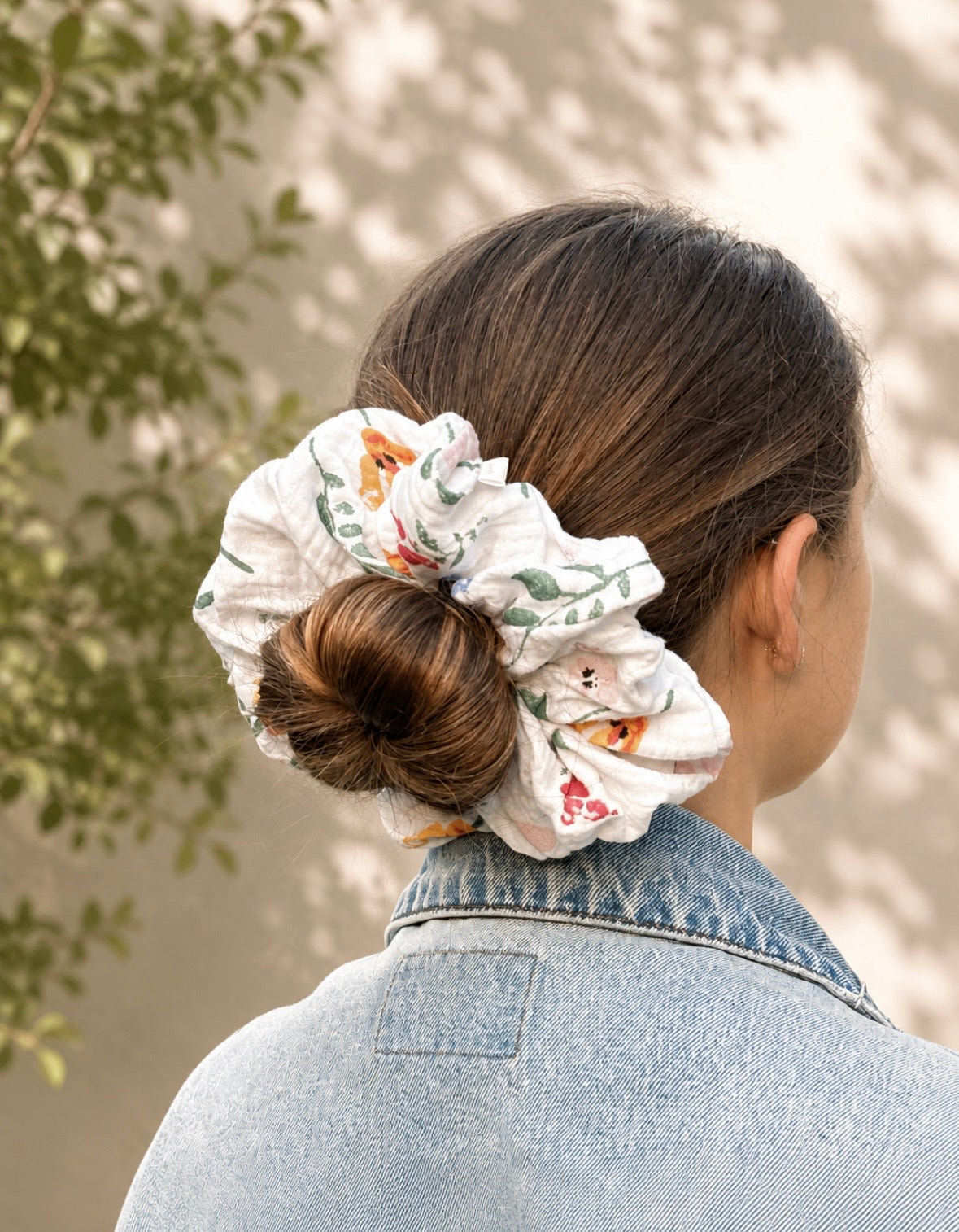 💜 Duża Scrunchie - kwiaty