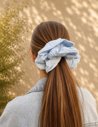 💙 Duża Niebieska Scrunchie
